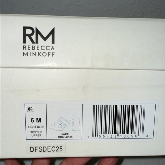 New in box Rebecca Minkoff Dusty Blue Suede Platform Clog with Studs - Picture 2 of 7